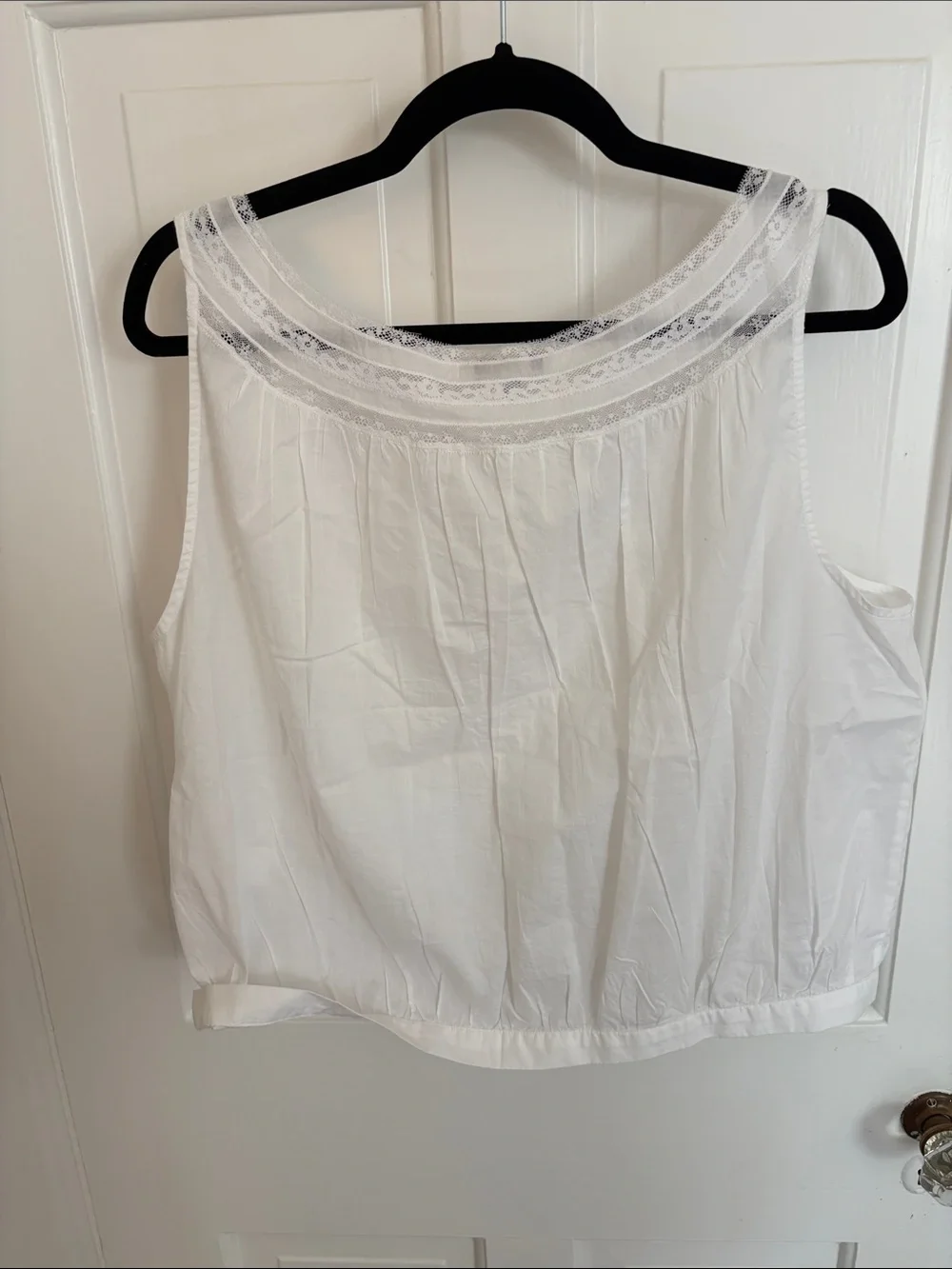 NWT Madewell Lace-Insert Pintuck Sleeveless Top - Picture 7 of 8